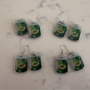 Pickle Jar Pickleball Earrings